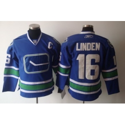 Vancouver Canucks Trevor Linden 16 With C Captian Patch White Jersey 3Rd