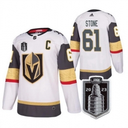 Men Vegas Golden Knights 61 Mark Stone White 2023 Stanley Cup Final Stitched Jersey