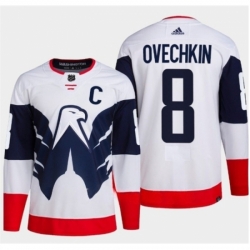 Youth Washington Capitals 8 Alex Ovechkin White Navy Stadium Series Stitched Jersey