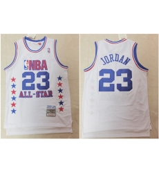 Bulls 23 Michael Jordan White 1989 All Star Hardwood Classics Jersey