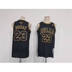 Men Chicago Bulls 23 Michael Jordan Black Stitched Basketball Jersey