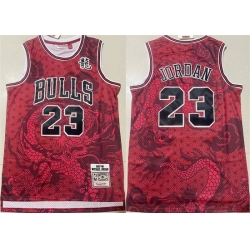 Men Chicago Bulls 23 Michael Jordan Red 1997 98 Throwback Stitched Basketball Jersey 03