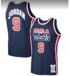 Men Chicago Bulls  9 Michael Jordan Navy Home 1992 Dream Team Stitched Basketball Jersey