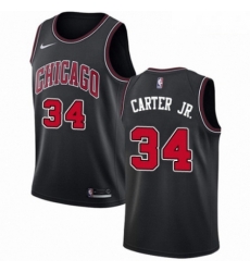 Mens Nike Chicago Bulls 34 Wendell Carter Jr Authentic Black NBA Jersey Statement Edition 