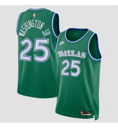 Men Dallas Mavericks 25 P J  Washington Green 2025 Classic Edition Stitched Basketball Jersey Men Dallas Mavericks 25 P J  Washington Green 2025 Classic Edition Stitched Basketball Jersey