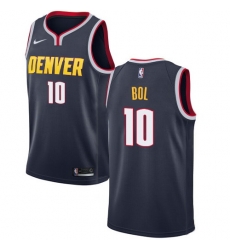 Men Nike Denver Nuggets 10 Bol Bol Navy NBA Swingman Icon Edition Jersey