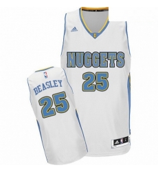 Mens Adidas Denver Nuggets 25 Malik Beasley Swingman White Home NBA Jersey