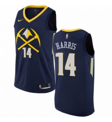 Mens Nike Denver Nuggets 14 Gary Harris Swingman Navy Blue NBA Jersey City Edition