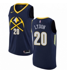 Mens Nike Denver Nuggets 20 Tyler Lydon Authentic Navy Blue NBA Jersey City Edition 