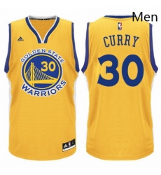 Mens Adidas Golden State Warriors 30 Stephen Curry Authentic Gold NBA Jersey