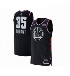 Mens Jordan Golden State Warriors 35 Kevin Durant Authentic Black 2019 All Star Game Basketball Jersey