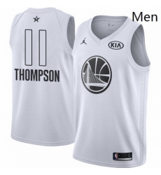 Mens Nike Jordan Golden State Warriors 11 Klay Thompson Swingman White 2018 All Star Game NBA Jersey