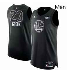 Mens Nike Jordan Golden State Warriors 23 Draymond Green Authentic Black 2018 All Star Game NBA Jersey