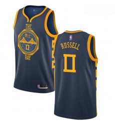 Warriors #0 D 27Angelo Russell Navy Basketball Swingman City Edition 2018 19 Jersey