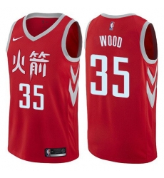 Men Nike Houston Rockets 35 Christian Wood Red NBA Swingman City Edition Jersey