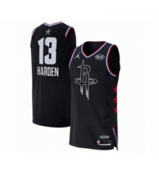 Mens Jordan Houston Rockets 13 James Harden Authentic Black 2019 All Star Game Basketball Jersey