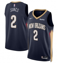 Men New Orleans Pelicans Nike Herbert Jones #2 Navy Swingman Stitched NBA Jersey