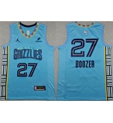 Men Memphis Grizzlies 27 Cameron Boozer Blue 2026 Draft Statement Edition Stitched Jersey Men Memphis Grizzlies 27 Cameron Boozer Blue 2026 Draft Statement Edition Stitched Jersey