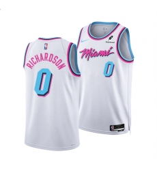 Men Miami Heat 0 Josh Richardson White 2024 25 City Edition Stitched Basketball Jersey