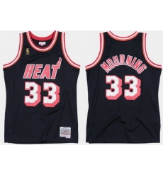 Men Miami Heat 33 Alonzo Mourning Black Stitched Basketball Jersey Men Miami Heat 33 Alonzo Mourning Black Stitched Basketball Jersey