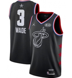 Men's Miami Heat Dwyane Wade Jordan Brand Black 2019 NBA Jersey