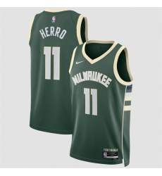 Men Milwaukee Bucks  11 Tyler Herro Green 2026 Icon Edition Stitched Basketball Jersey
