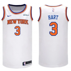 Men New Yok Knicks 3 Josh Hart White 2024 25 City Edition Stitched Basketball Jersey 3