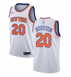 Mens Nike New York Knicks 20 Allan Houston Swingman White NBA Jersey Association Edition