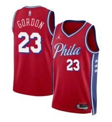 Men Philadelphia 76ers 23 Eric Gordon Red Statement Edition Stitched Jersey