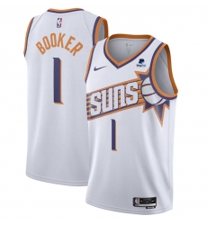 Men Phoenix Suns 1 Devin Booker White 2023 Association Edition Stitched Basketball Jersey