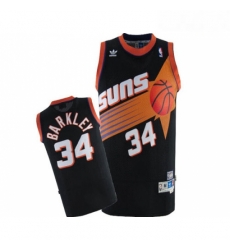 Mens Adidas Phoenix Suns 34 Charles Barkley Swingman Black Throwback NBA Jersey