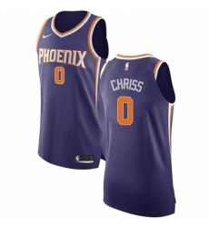 Mens Nike Phoenix Suns 0 Marquese Chriss Authentic Purple Road NBA Jersey Icon Edition