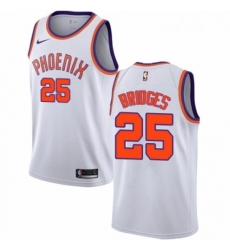 Mens Nike Phoenix Suns 25 Mikal Bridges Authentic White NBA Jersey Association Edition 