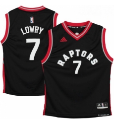 Mens Adidas Toronto Raptors 7 Kyle Lowry Authentic Black NBA Jersey