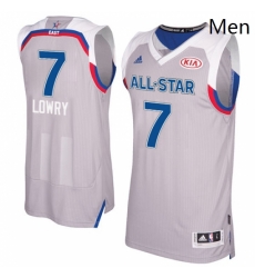 Mens Adidas Toronto Raptors 7 Kyle Lowry Swingman Gray 2017 All Star NBA Jersey