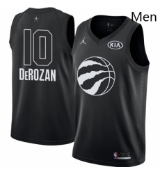 Mens Nike Jordan Toronto Raptors 10 DeMar DeRozan Swingman Black 2018 All Star Game NBA Jersey