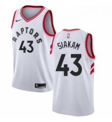 Mens Nike Toronto Raptors 43 Pascal Siakam Authentic White NBA Jersey Association Edition