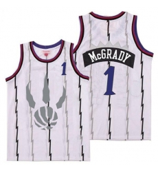 Raptors 1 Tracy McGrady White Gray Logo Retro Jersey 6