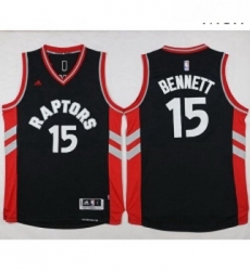 Raptors 15 Anthony Bennett Black Stitched NBA Jersey 