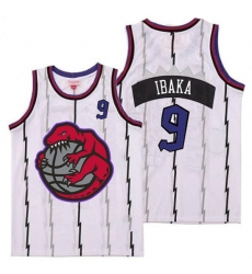 Raptors 9 Serge Ibaka White Retro Jersey