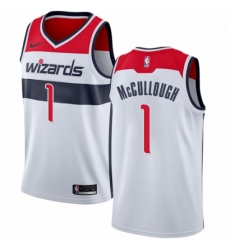 Mens Nike Washington Wizards 1 Chris McCullough Authentic White Home NBA Jersey Association Edition