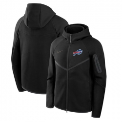 Men Buffalo Bills Black Tech Fleece Full Zip Windrunner Hoodie