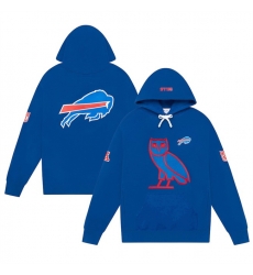Men Buffalo Bills Blue OVO Scarlet Icon Team Pullover Hoodie