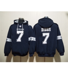 Men Dallas Cowboys 7 Trevon Diggs Navy Ageless Must Have Lace Up Pullover Hoodie Men Dallas Cowboys 7 Trevon Diggs Navy Ageless Must Have Lace Up Pullover Hoodie