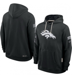 Men Denver Broncos Black 2026 Salute to Service Sideline Dri FIT Pullover Hoodie
