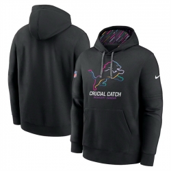 Men Detroit Lions Black 2024 Crucial Catch Club Pullover Hoodie