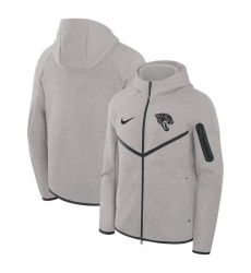 Men Jacksonville Jaguars Grey Tech Fleece Windrunner Full Zip Hoodie