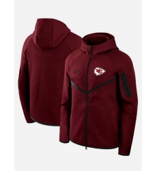 Men Kansas City Chiefs Red Tech Fleece Full Zip Windrunner Hoodie Men Kansas City Chiefs Red Tech Fleece Full Zip Windrunner Hoodie