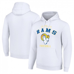 Men Los Angeles Rams White Pullover Hoodie
