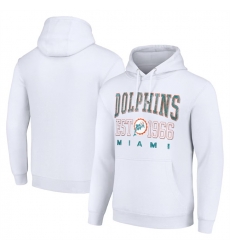 Men Miami Dolphins White Throwback Logo Pullover Hoodie Men Miami Dolphins White Throwback Logo Pullover Hoodie